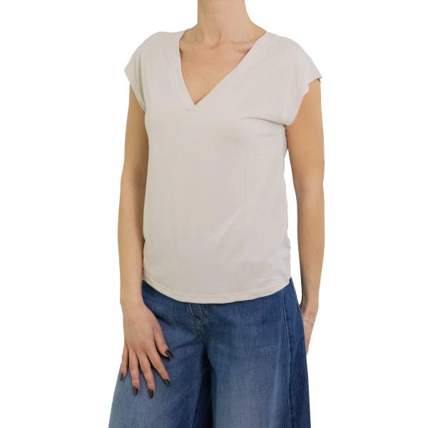 Maglia tinta unita con scollo a V Only